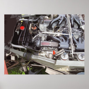 KLASSISCHER E-TYPE MOTOR POSTER