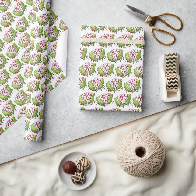 Klassischer Eisberg Lettuce Wedge Retro Salat Food Geschenkpapier (Kunsthandwerk)