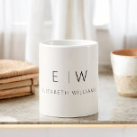 Klassischer Elegant-neutraler Minimalistischer Mon Kaffeetasse<br><div class="desc">Erhöhen Sie Ihre Morgenroutine mit unserer Black and Neutral Modern Minimalistisch Monogram Name Coffee Tasse. Diese elegante und stilvolle Tasse bringt eine Touch zeitgenössischer Eleganz in Ihr tägliches Kaffeemitual. Mit einem minimalistischen Design in klassischem Schwarz und neutral, ist es eine vielseitige Ergänzung zu Ihrer Küche oder Ihrem Büro. Das herausragende...</div>