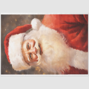 Klassischer Empfang Retro Santa Claus lächeln Seidenpapier