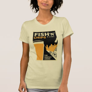 Klassischer englischer Fisch und Chips T-Shirt