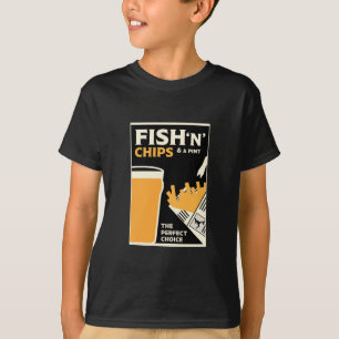 Klassischer englischer Fisch und Chips T-Shirt