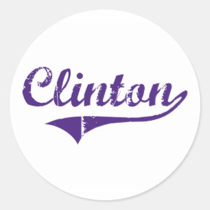 Klassischer Entwurf Clintons Louisiana Runder Aufkleber