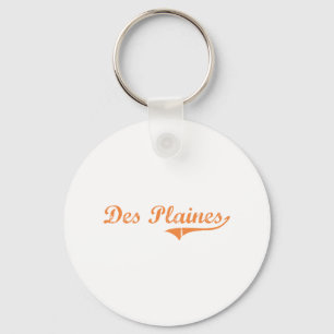 Klassischer Entwurf Des Plaines Illinois Schlüsselanhänger