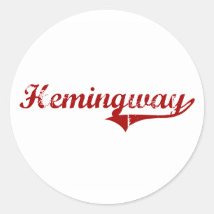 Klassischer Entwurf Hemingway South Carolina Runder Aufkleber