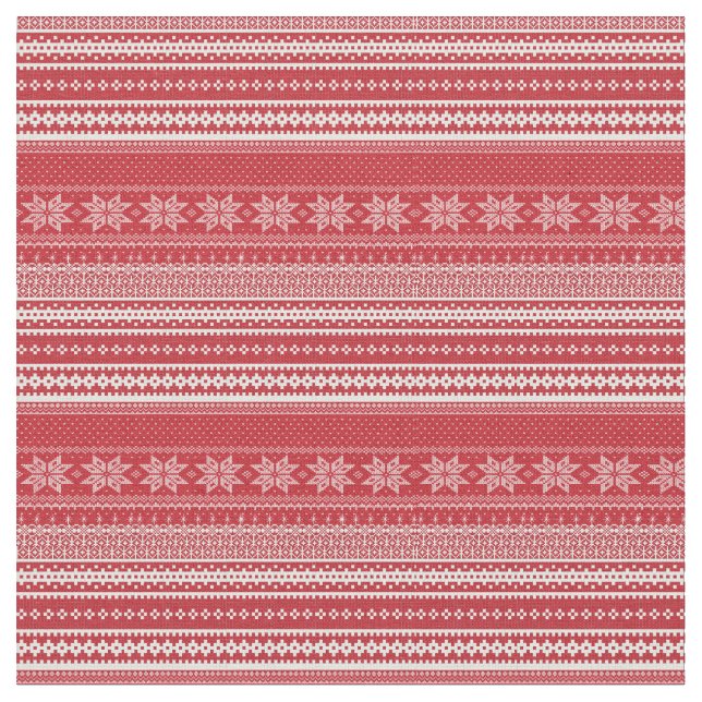 Klassischer Fair-Isle-Druck Stoff (Nahaufnahme)
