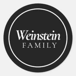 Klassischer Familienname Purim-Aufkleber Runder Aufkleber