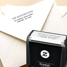 Klassischer Familienname Rücksendeadresse Permastempel