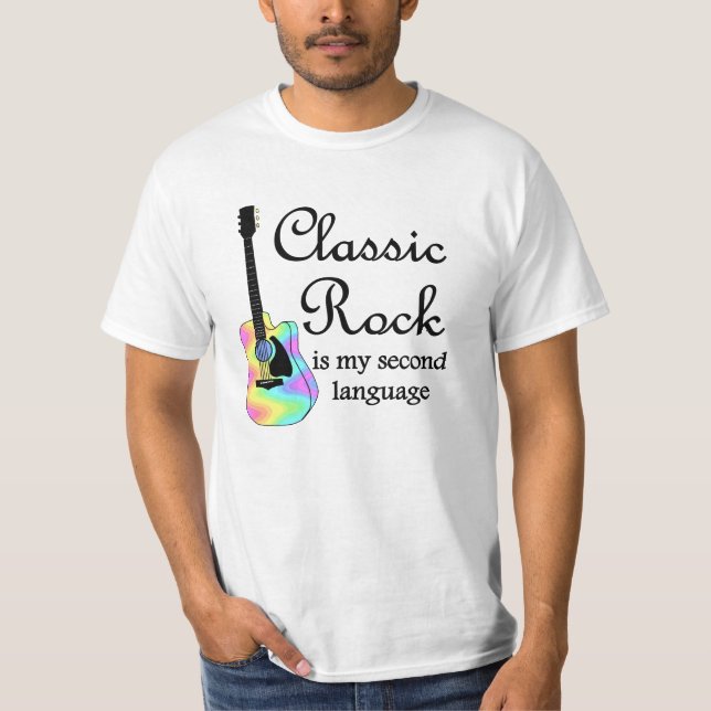 Klassischer Felsen ist meine zweite Sprache T-Shirt (Vorderseite)