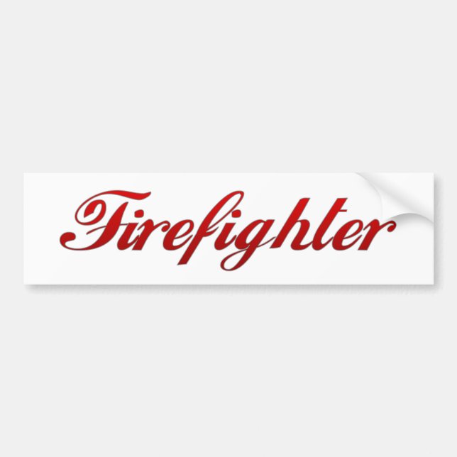Klassischer Feuerwehrmann Autoaufkleber (Vorne)
