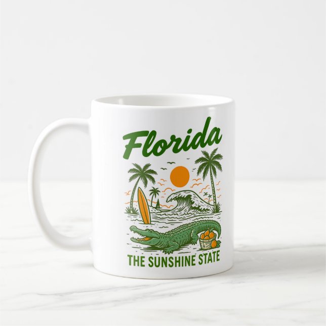 Klassischer Florida - Sunshine State Becher Kaffeetasse (Links)