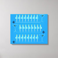 Klassischer Flug Attendant Stretched Canvas Print