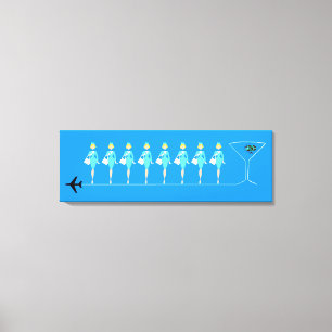 Klassischer Flugbegleiter auf Leinwand