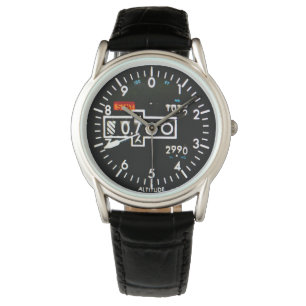 Klassischer Flugzeug-Höhenmesser Armbanduhr