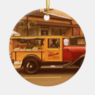 Klassischer Food Truck Keramikornament
