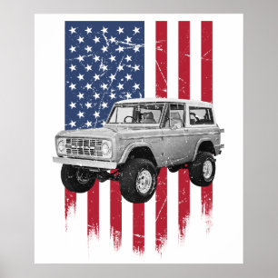 Klassischer Ford Bronco Poster