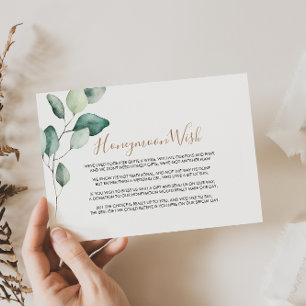 Klassischer formeller Hochzeitswunsch mit grünen B Begleitkarte