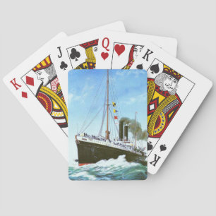KLASSISCHER FRANZÖSISCHER HANDELSDAMPFER SPIELKARTEN