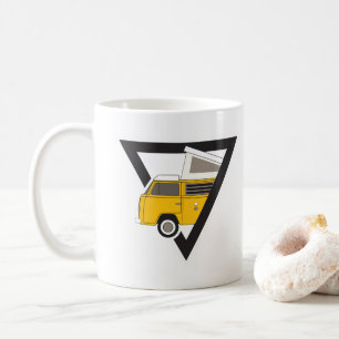 klassischer gelber Dreiecksbus Kaffeetasse