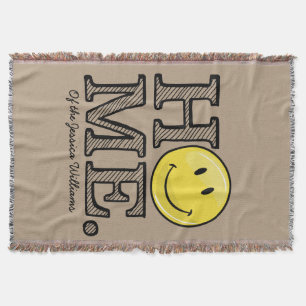 Klassischer gelber glücklicher Gesicht Decke