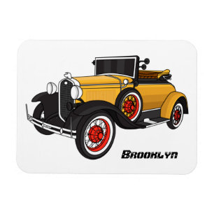 Klassischer gelber Wagen 1931 Magnet