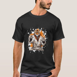 Klassischer Gepard Karate Tier Kämpfer Judo T-Shirt