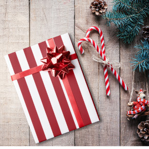 Klassischer gestreifter Weihnachten Geschenkpapier