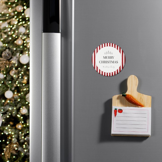 Klassischer gestreifter Weihnachtskreis Magnet (Von Creator hochgeladen)