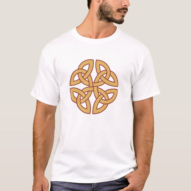 Klassischer Golden Celtic Knot T-Shirt (Vorderseite)