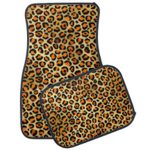 Klassischer Golden Leopard Print Pattern Fußbodenm