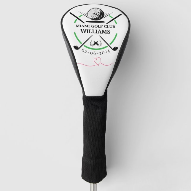 Klassischer Golf Club Player Name Golf Head Cover Golf Headcover (Vorderseite)