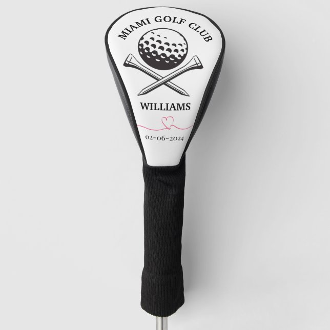 Klassischer Golf Club Player Name Golf Head Cover Headcover (Vorderseite)