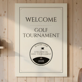 Klassischer Golfclub-Turniername Willkommen Poster