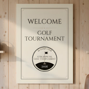 Klassischer Golfclub-Turniername Willkommen Poster