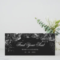 Klassischer Gothic Black Hanging Seating Chart Hea