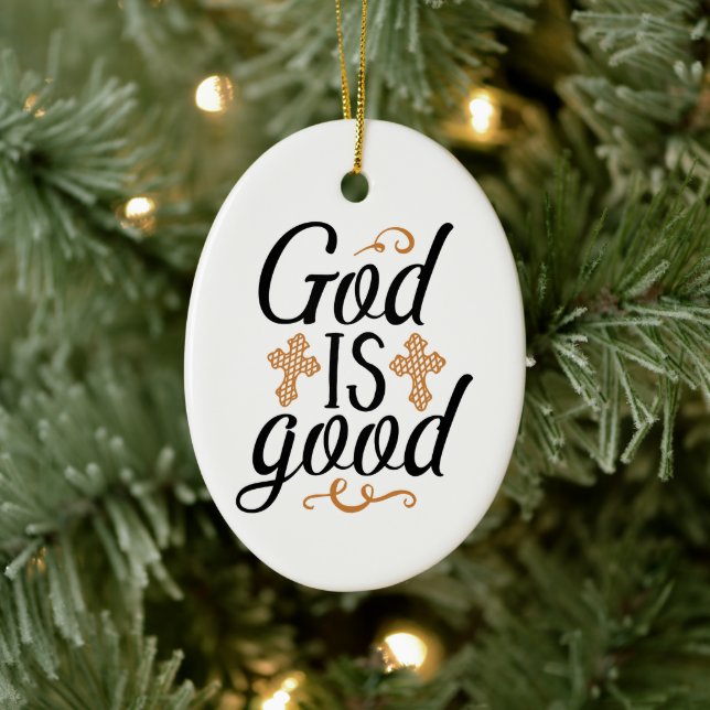 Klassischer Gott ist Christliches Kreuz Keramik Ornament (Baum)