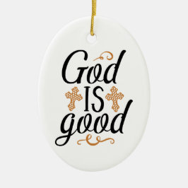 Klassischer Gott ist Christliches Kreuz Keramik Ornament