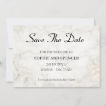 Klassischer grauer Marmor Save the Date