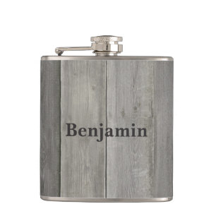 Klassischer Grauholzname Flachmann
