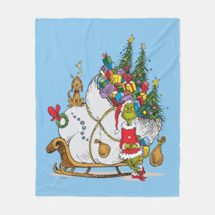 Klassischer Grinch   Der Grinch und Max auf der Fl Fleecedecke