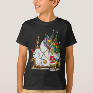 Klassischer Grinch   Grinch & Max mit Schlitten T-Shirt