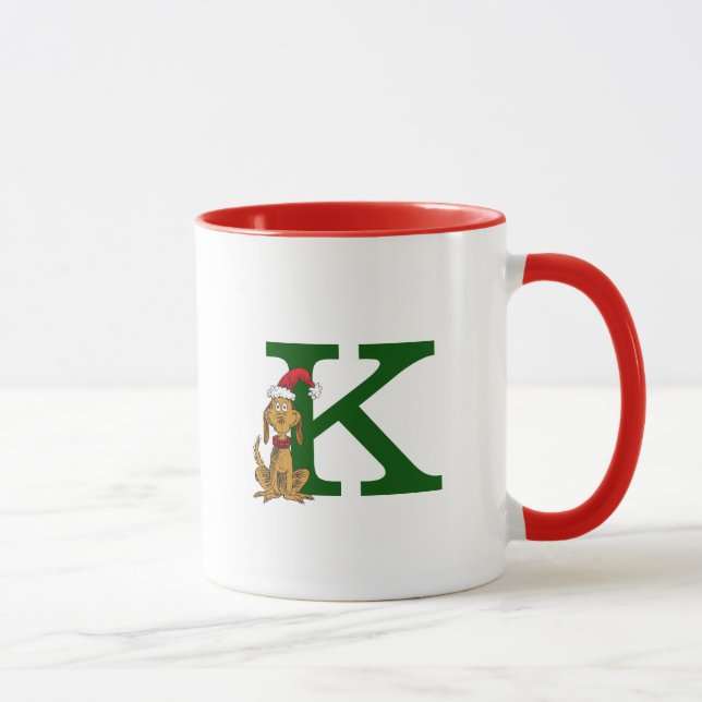 Klassischer Grinch Max | Monogramm K Tasse (Rechts)