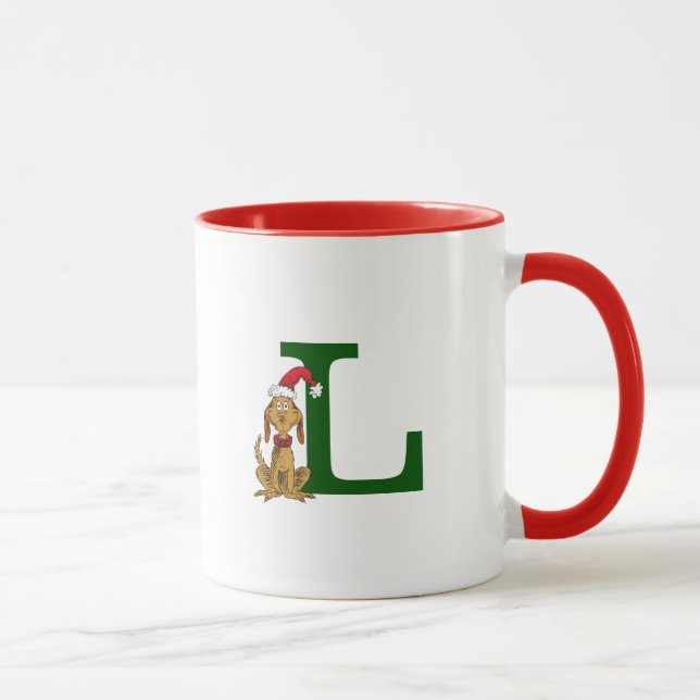 Klassischer Grinch Max | Monogramm L Tasse (Rechts)