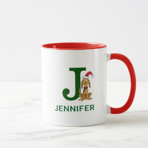 Klassischer Grinch Max Name & Monogramm J Tasse