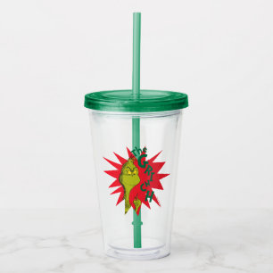 Klassischer Grinch Rote Sternenexplosion Acryltrinkbecher