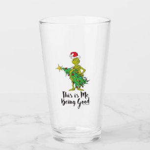 Klassischer Grinch Unartig Glas