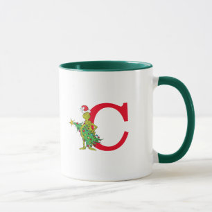 Klassischer Grinch Unartiges Monogramm C Tasse