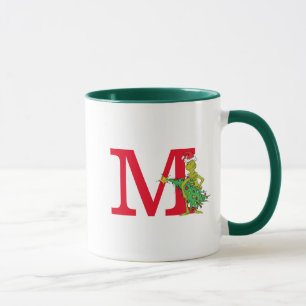 Klassischer Grinch Unartiges Monogramm M Tasse