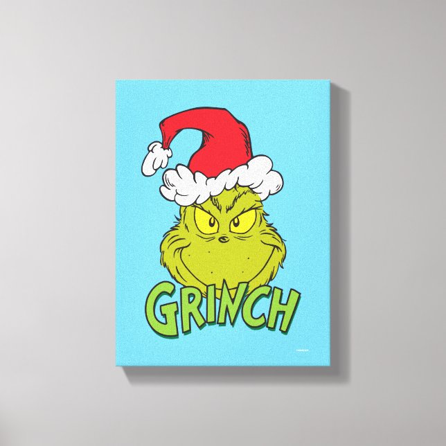 Klassischer Grinch | Ungezogen oder Artig Leinwanddruck (Vorderseite)