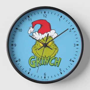 Klassischer Grinch   Ungezogen oder Nett Uhr